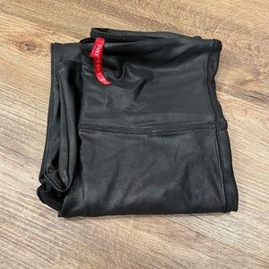 Black Faux Leather Women’s Leggings